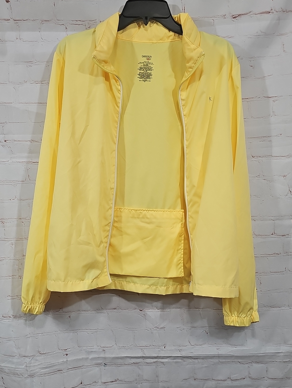 Danskin Now Yellow Lightweight Windbreaker Jacket